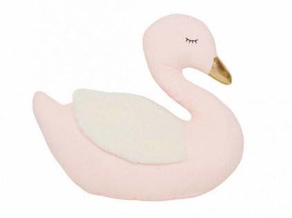 Designový dětský polštářek pro holčičky labuť