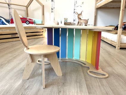 Veselý dětský nábytek z montessori multifunkční houpačky smile fresh