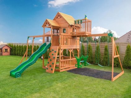 Dětské multifunkční dřevěné hřiště - nebeská pevnost