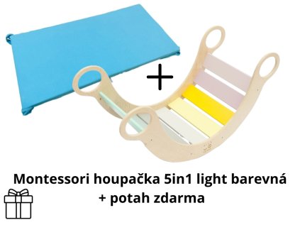 Barevná montessori houpačka s potahem