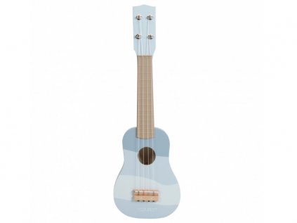 Dětská dřevěná duhová kytara modrá