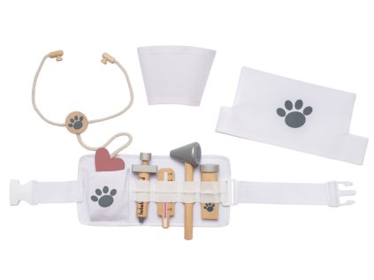Dřevěný veterinární set pro děti s opaskem