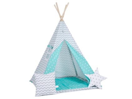 set teepee cik cak šedý