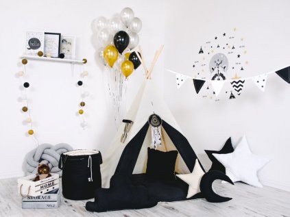 Set teepee grafitová elegance pro kluky i holky