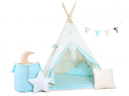 Dětské teepee Blankytné nebe ve variantě luxury