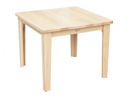 Dětský stůl dřevěný se čtvercovou deskou z bukového dřeva