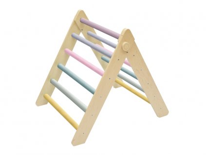 Montessori Piklerové trojúhelník s pastelovými příčkami (duhovými)
