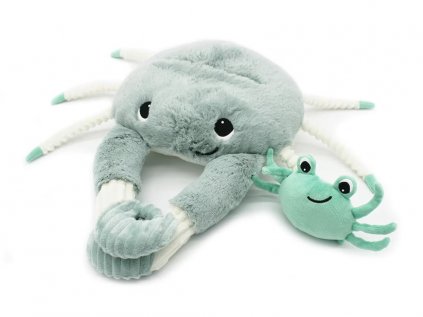 Plyšová hračka 2v1 - mintový krab s miminkem