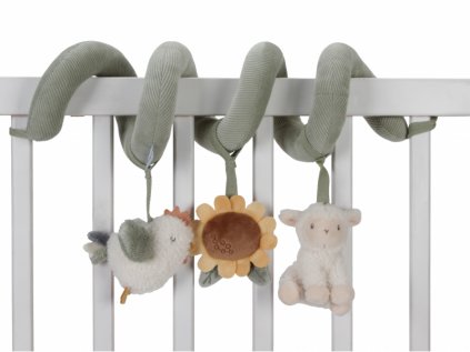 Textilní spirála s plyšovými hračkami pro děti od narození - Farma