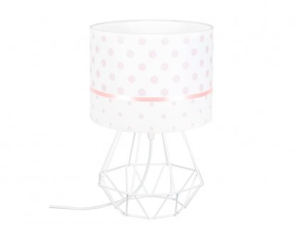 Dětská stolní lampa - Růžové puntíky