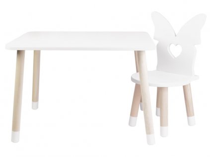 Dětský stůl a židle motýlek do pokojíčku holčiček