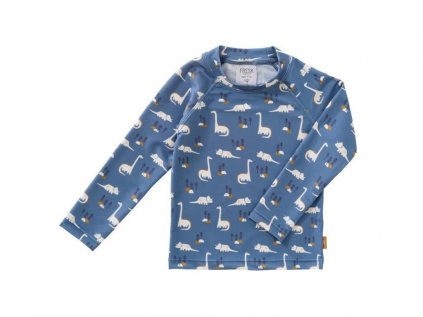 Dětské koupací triko s UV ochranou modré - dinosauři