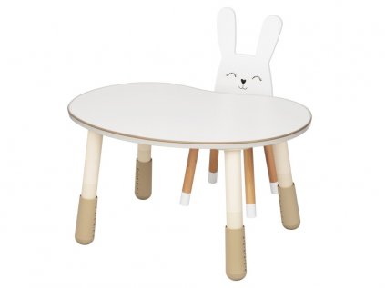 Dětský rostoucí stolek a židlička Králíček - set rostoucího nábytku