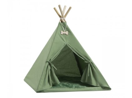 Zelené teepee pro mazlíčky