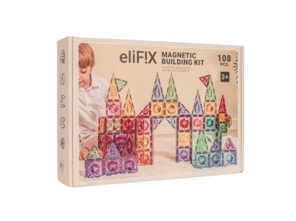 Magnetická stavebnice EliFix pastel - 108 ks