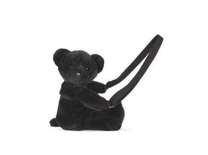 Plyšová taška přes rameno Medvídek - černá