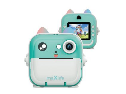 Foťák + kamera s tiskárnou Maxlife MXPC-100 modrá - BAZAR