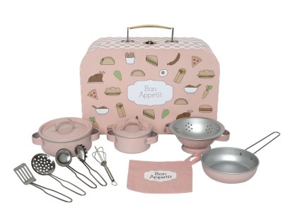 Set pro kuchaře v kufříku - růžový