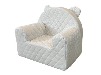 Světlé ušaté křesílko pro děti