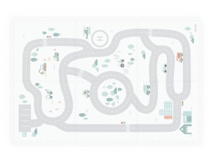 Oboustranná hrací podložka - silnice