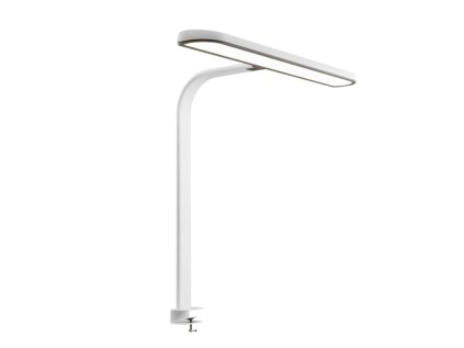 Bílá LED lampa na psací stůl