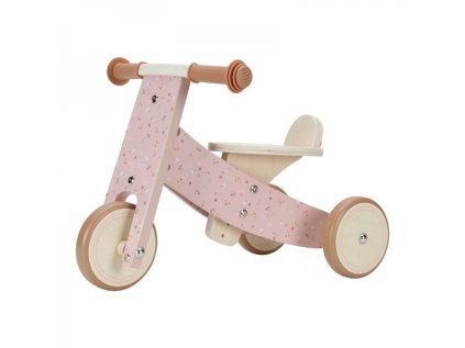 Odrážedlo tříkolka dřevěná - Pink
