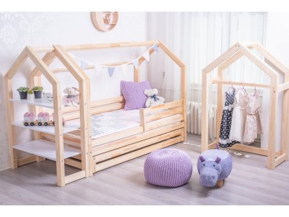 postel domeček se zábranou a šuplíkem