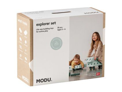 Sada stavebních bloků Explorer pro děti - mint/zelená