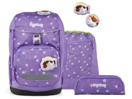 Set školního batohu a příslušenství Ergobag Flex - PonyBearadise
