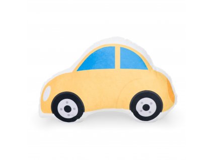 dětský tvarovaný polštářek žluté auto (1)