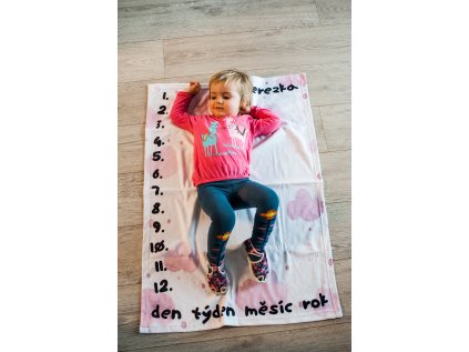 Milníková deka na focení miminek