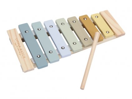 xylofon ze dřeva modrý