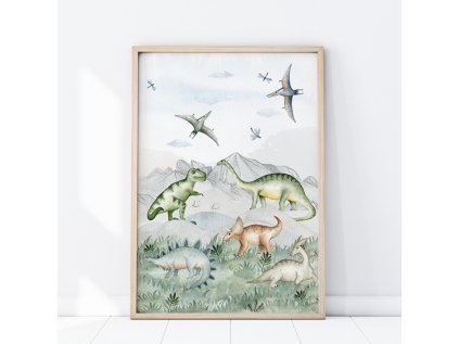 Plakát do dětského pokoje Dinosauři