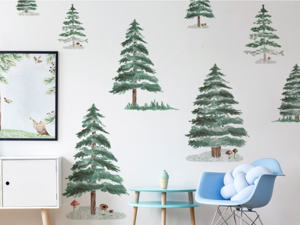 Yokodesign Set – nálepky Lesní království – Zvířátka s liškou, zimní les