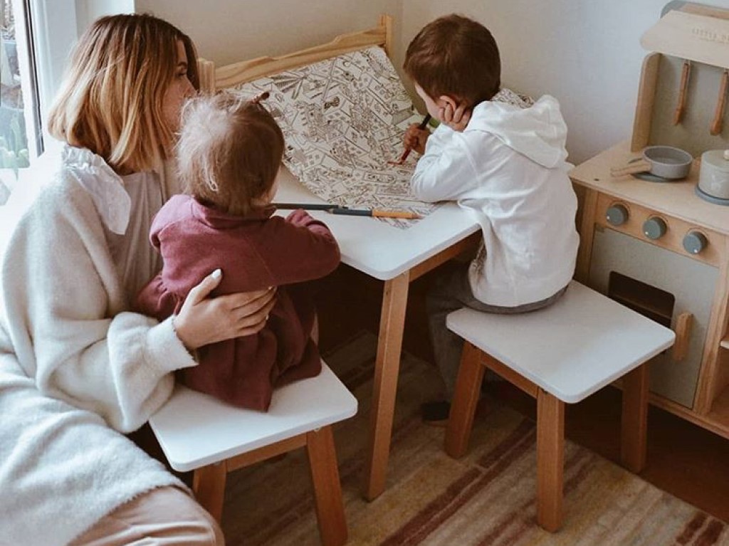 Bellamy Dětský dřevěný stoleček barva: Bílá