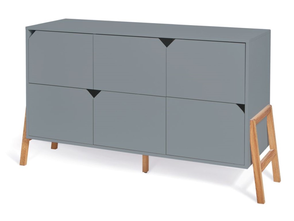 Bellamy Dětská komoda Lotta – 6 zásuvek barva: šedá