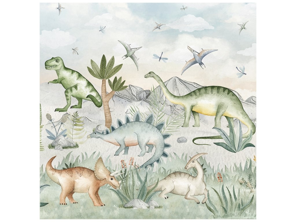 Yokodesign Tapeta Dinosauři Délka: 250 cm