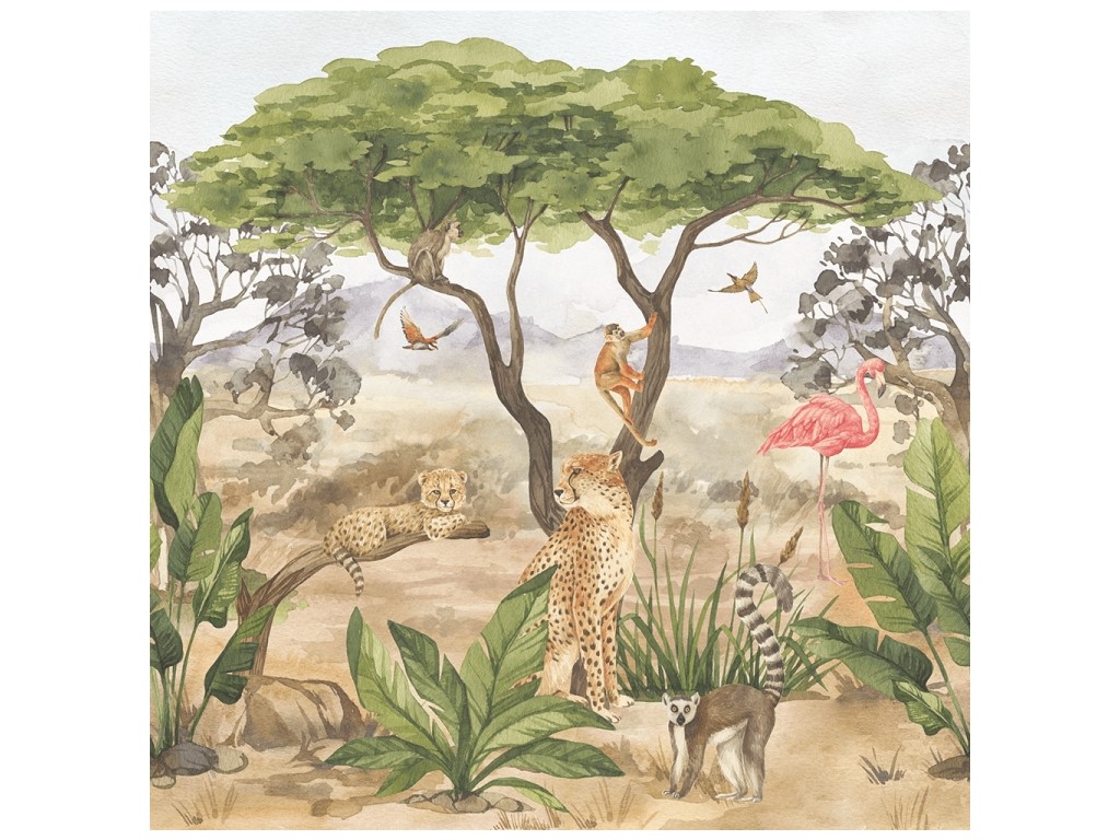 Yokodesign Tapeta Zvířátka z divočiny Délka: 250 cm