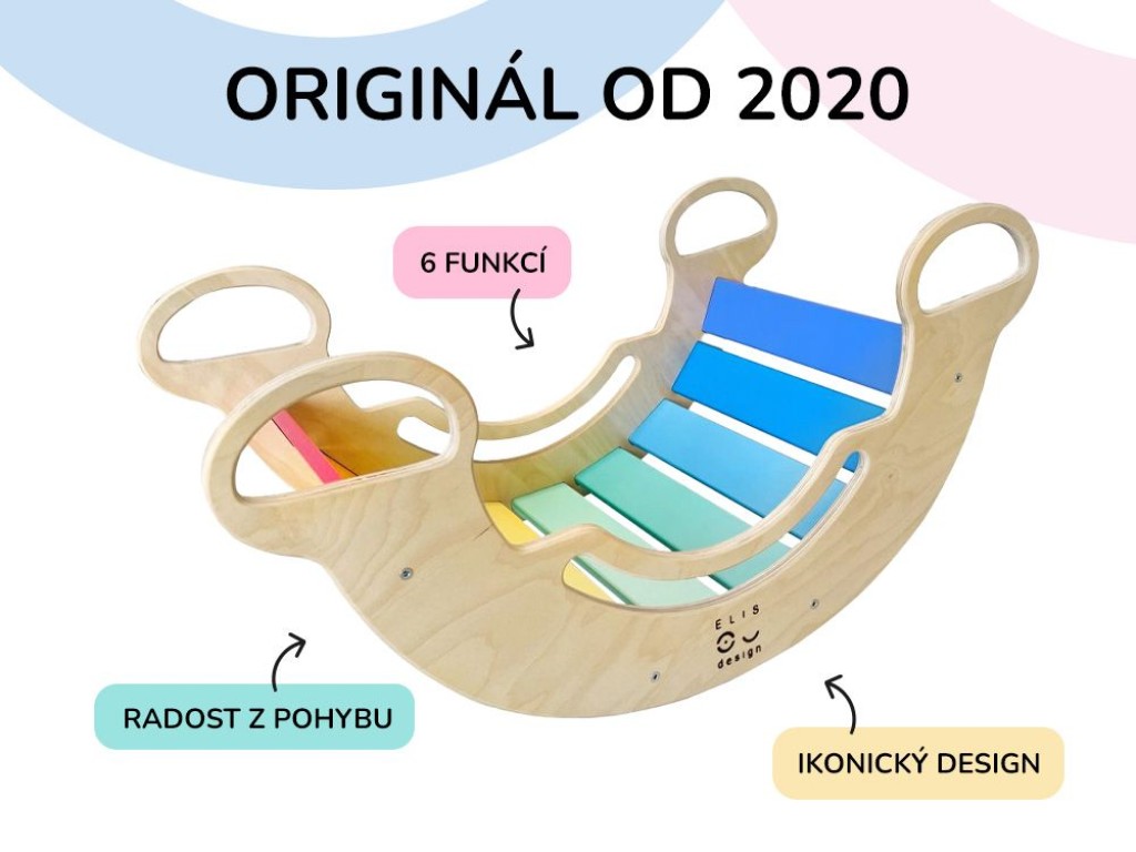 ELIS DESIGN Montessori houpačka 6in1 smile fresh