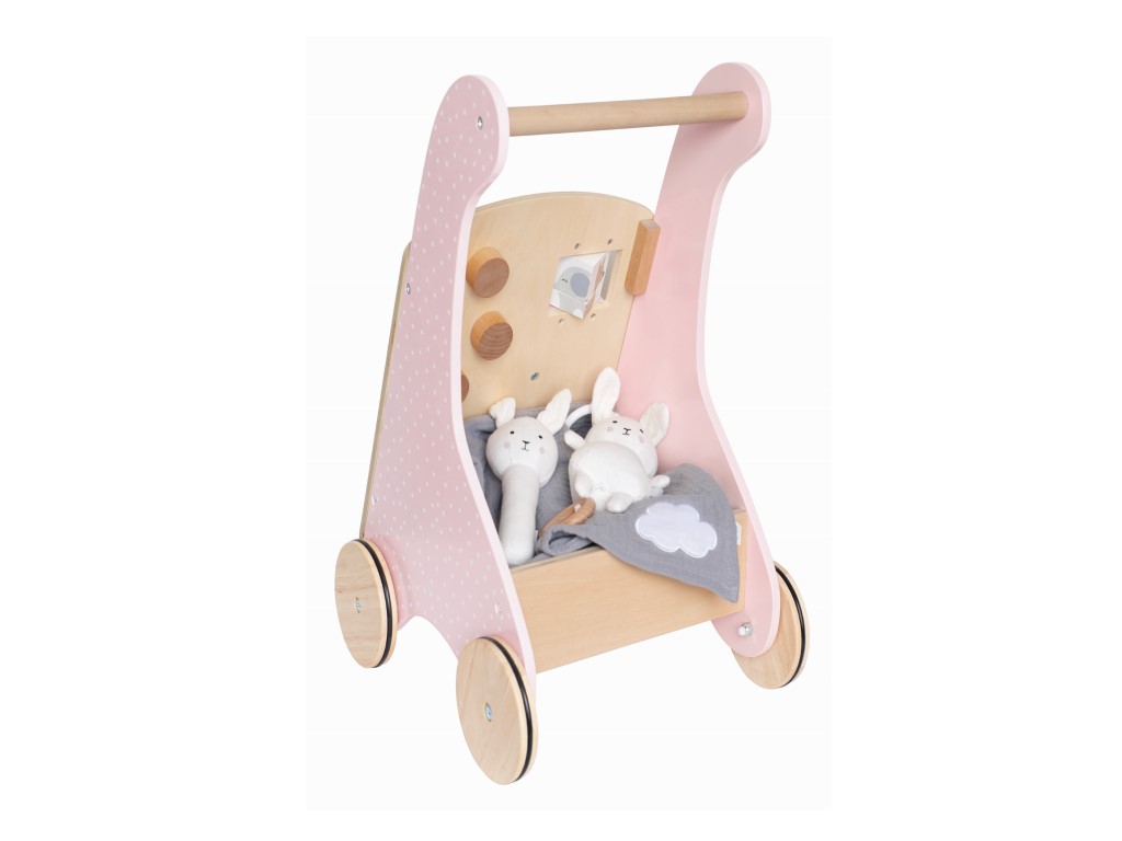Jabadabado dřevěné chodítko s aktivitami Zajíček