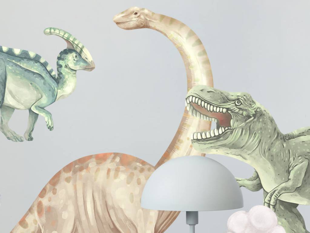 Pastelowe Love Nálepka na zeď – Dinosauři I