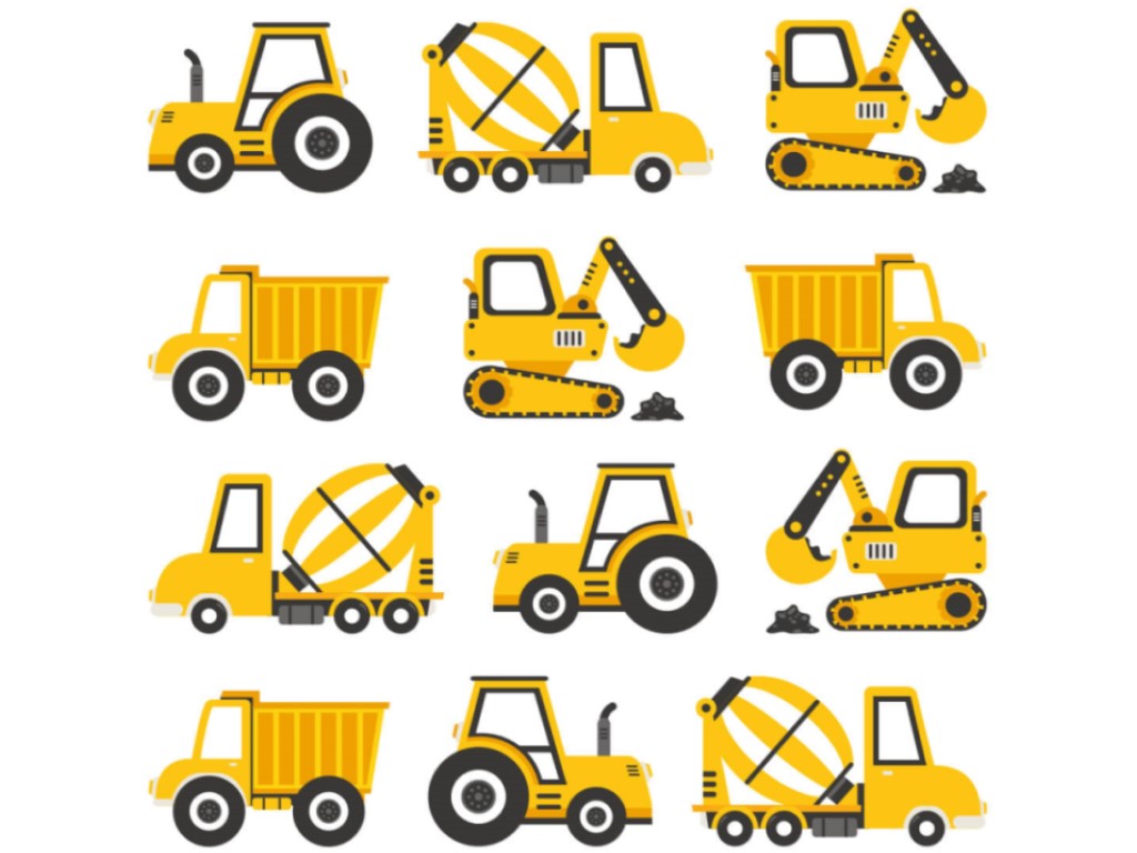 Pastelowe Love Nálepka na zeď – Autíčka žlutá