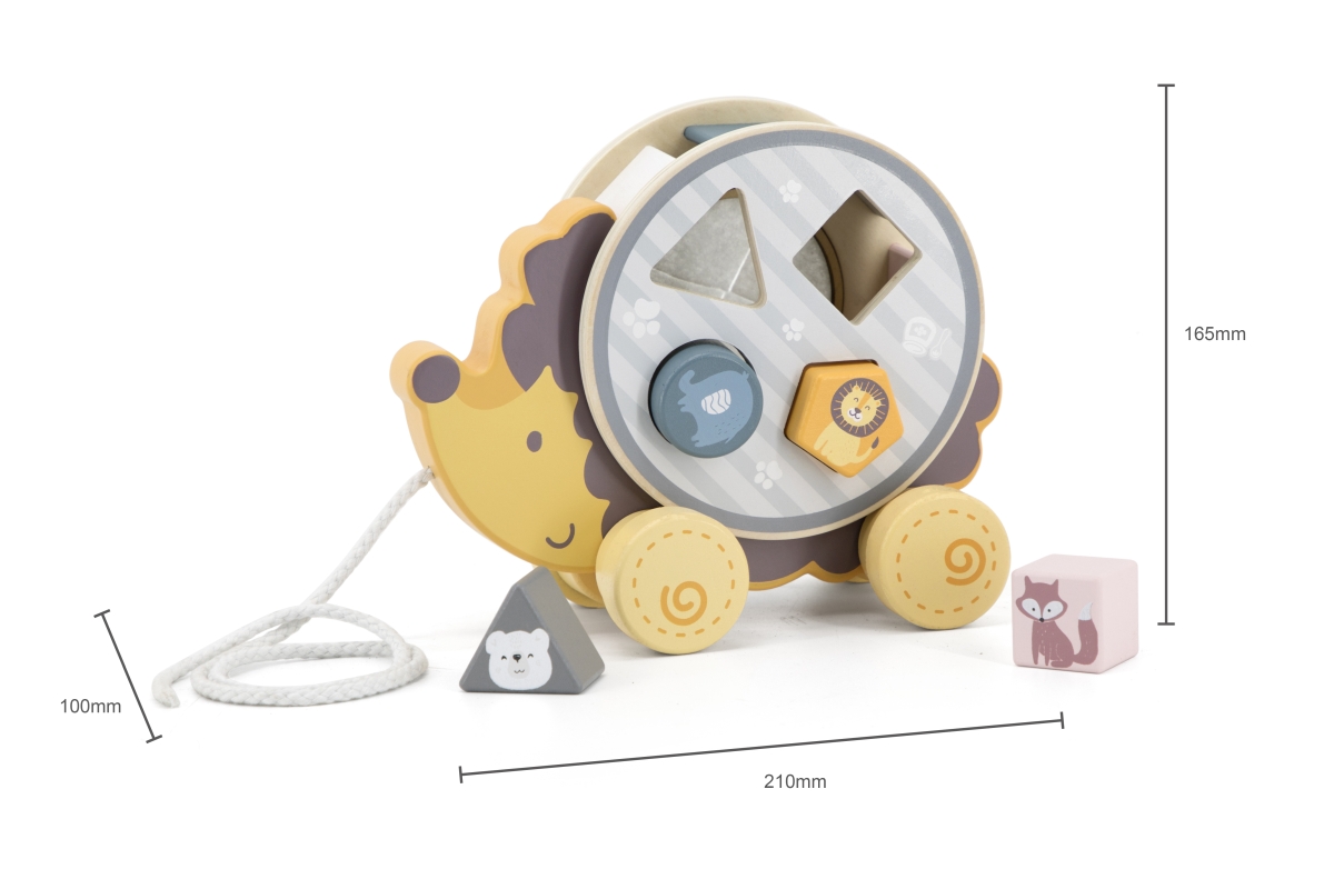 Viga dřevěná tahačka a vkládačka ježek