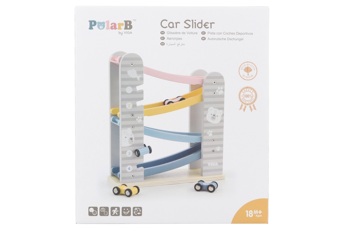 VIGA DŘEVĚNÁ KLOUZAČKA S AUTY PolarB