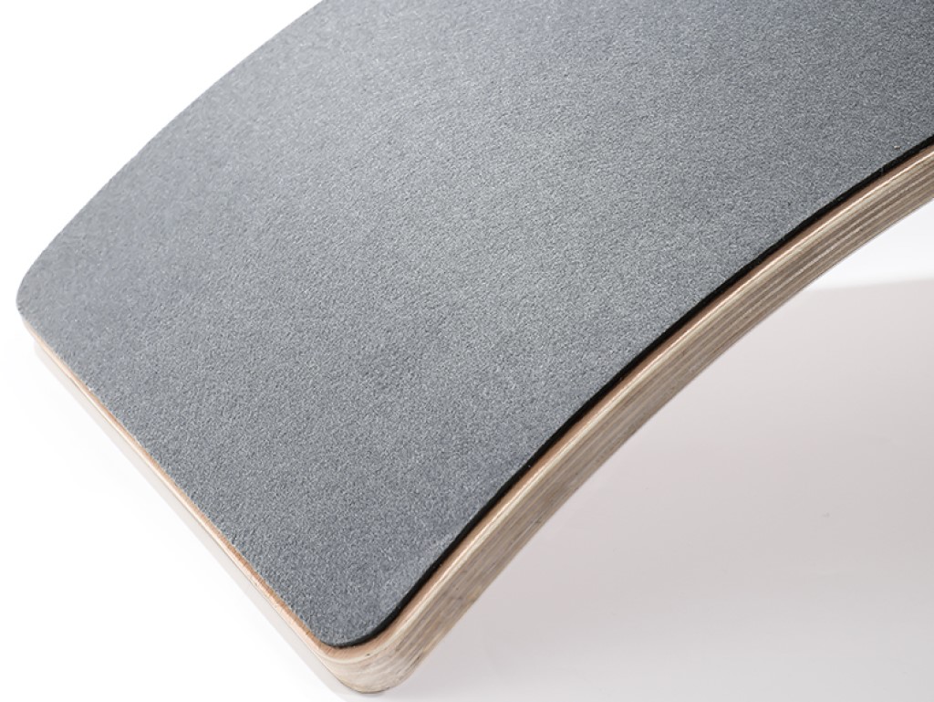 eliNeli Houpací dřevěné prkno XL s plstí barva: šedá