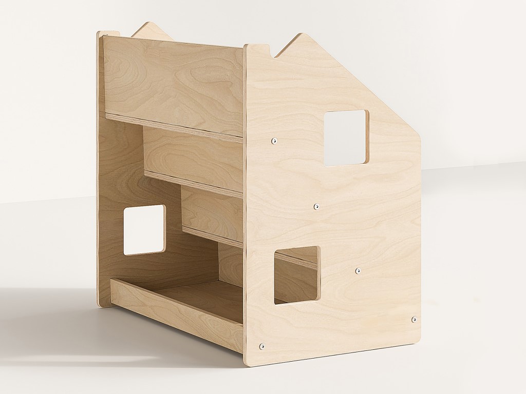 BusyKids Dětská knihovna Domeček – oboustranná