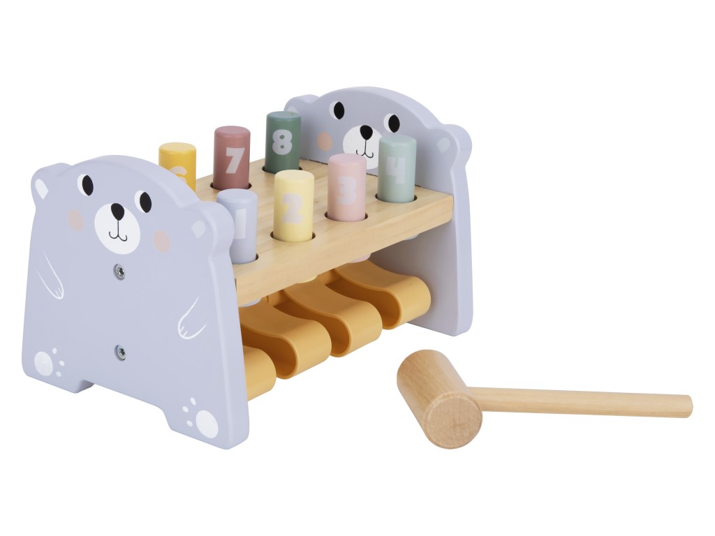 eliNeli Dřevěná zatloukačka medvídek s čísly (obrázek 3)