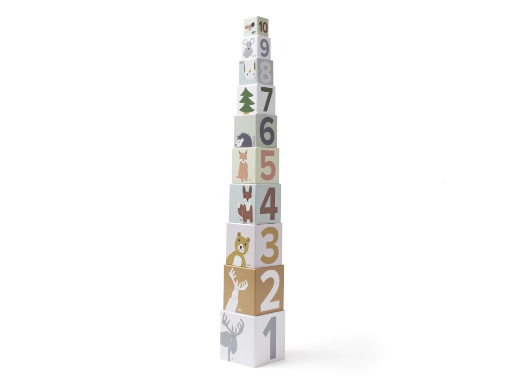 Kids concept Kostky kartonové Edvin 10 ks