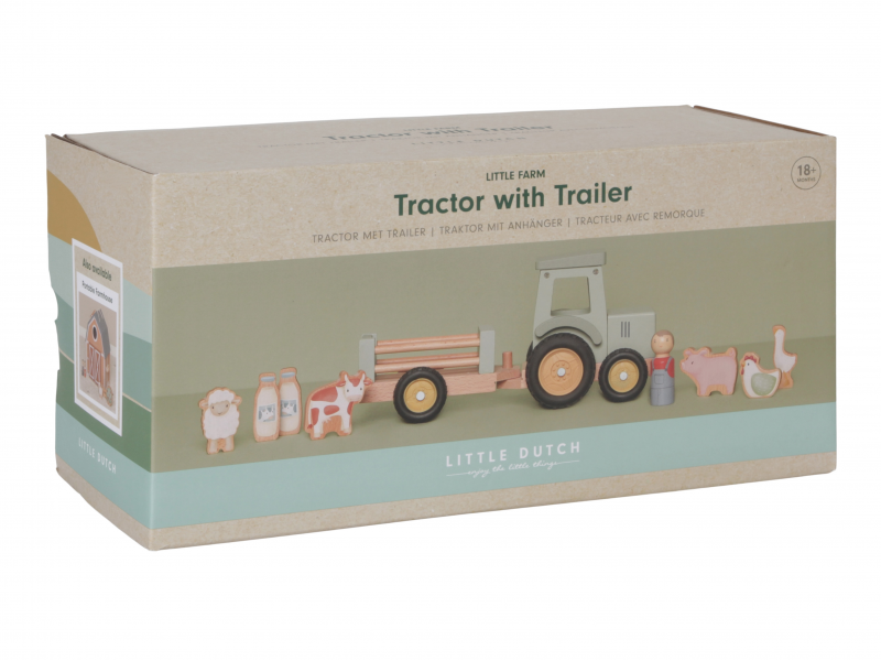 Little Dutch Traktor s přívěsem Farma