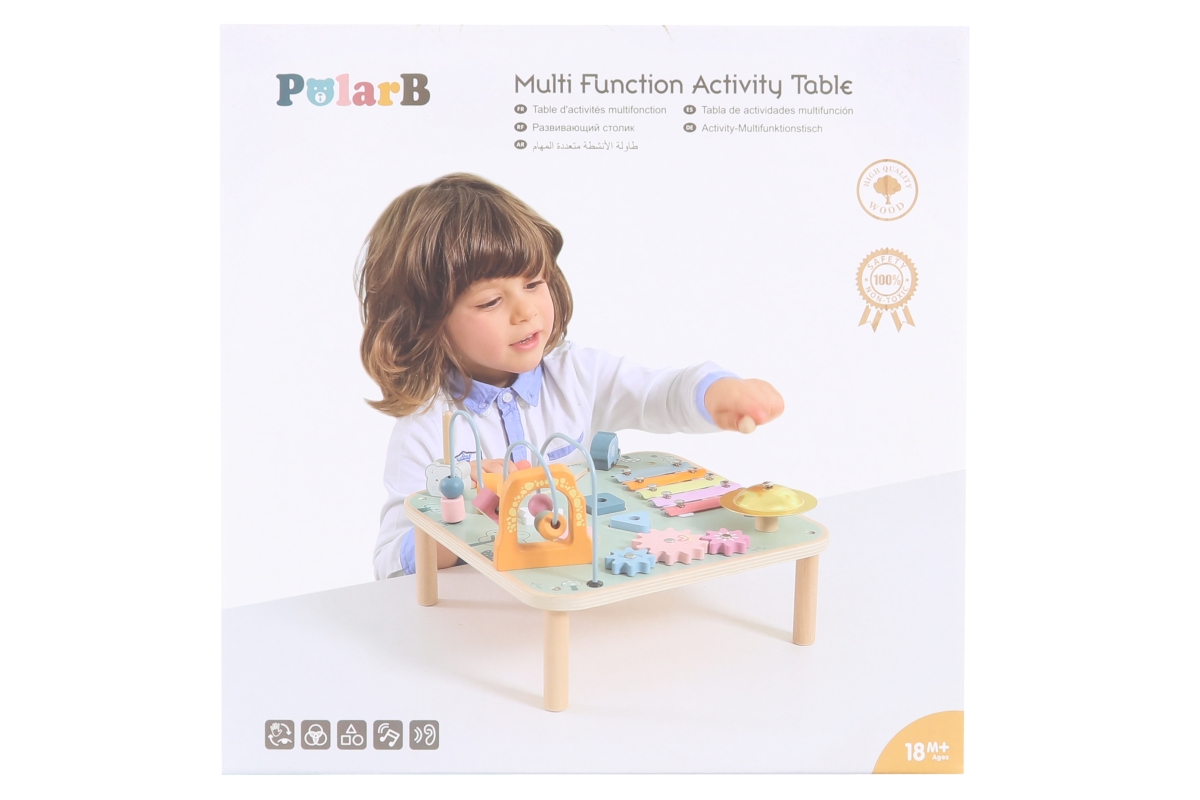 PolarB Dřevěný multifunkční hrací stůl